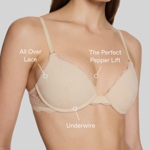 All Over Lace Lift Up Bra Ecru