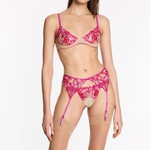 Embroidery Garter Belt Le Fleur