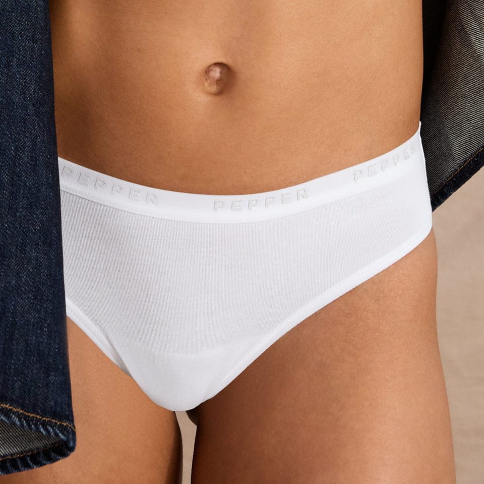 Supima? Cotton Bikini White
